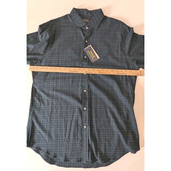 Ralph Lauren Polo Tartan Plaid Long Sleeve Button Up Shirt Men's XL Slim Fit NWT - Picture 8 of 10